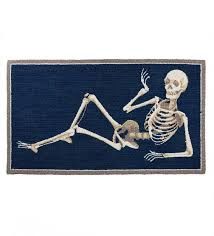 Rug Skeleton on Navy Background