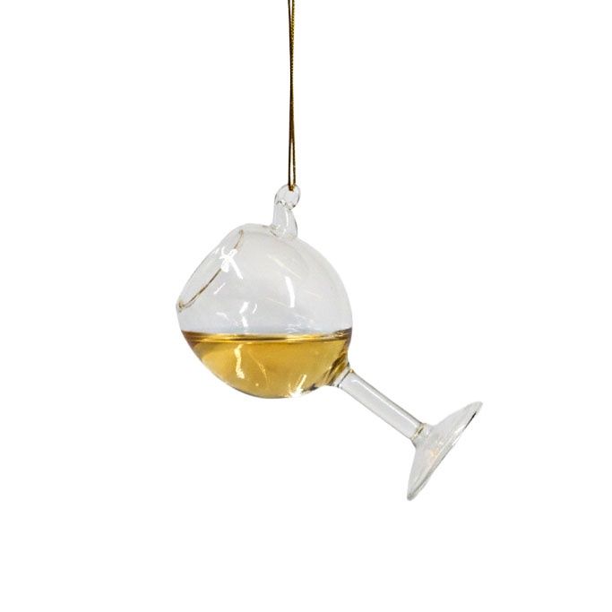 Chardonnay in a Wine Glass - Ornament
