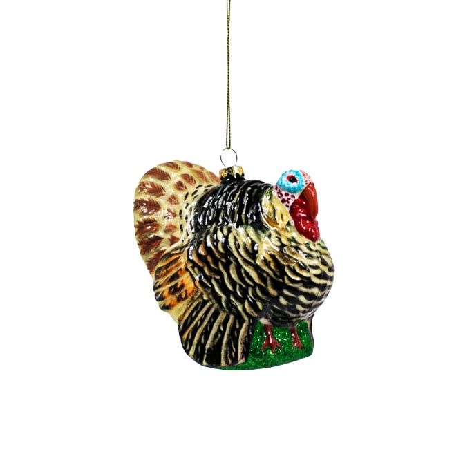 Thanksgiving Turkey - Glass Ornament