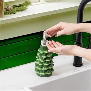 Soap Dispenser Ceramic  Christmas Tree