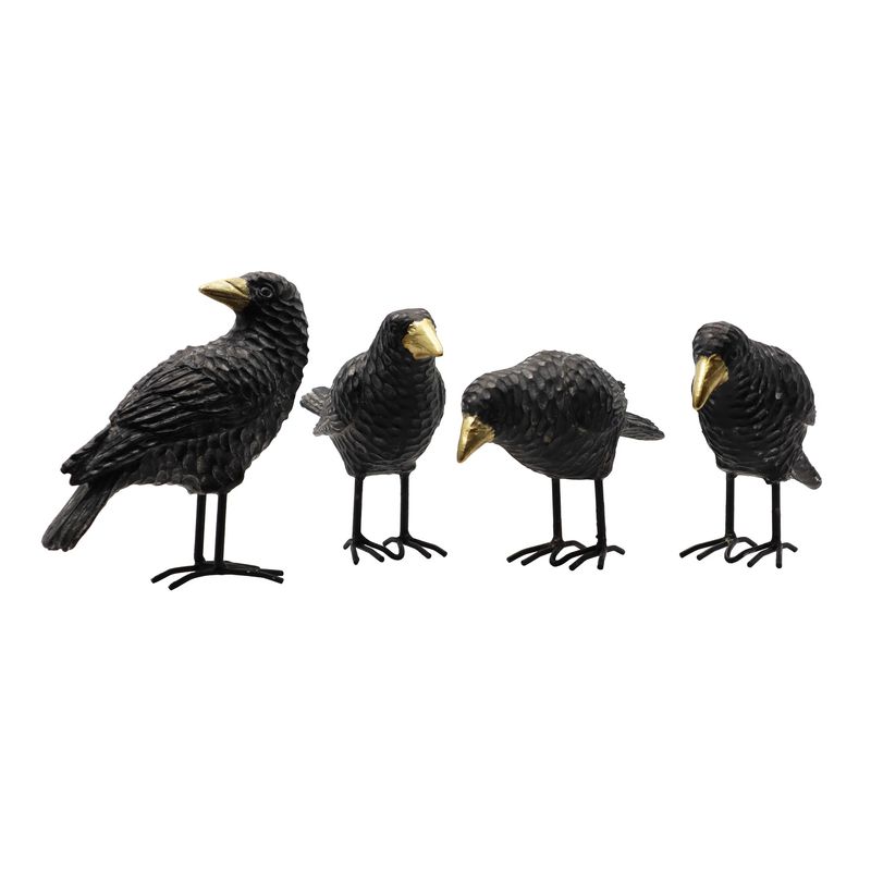 Black Crows with Gold Beaks