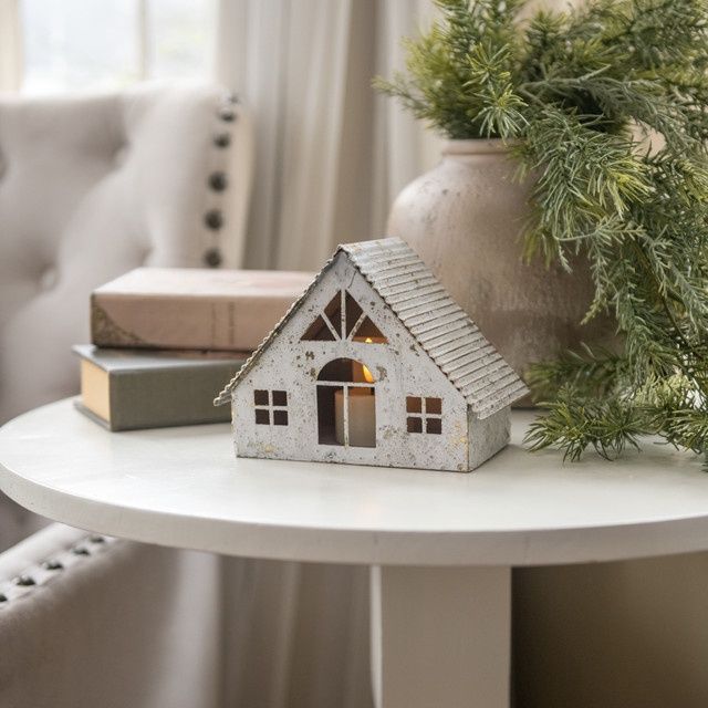 House Aged White Metal