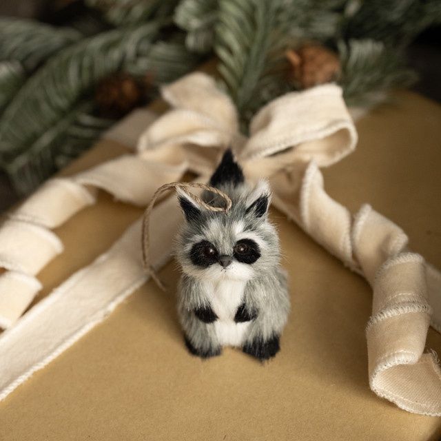 Ornament Plush Woodland Racoon