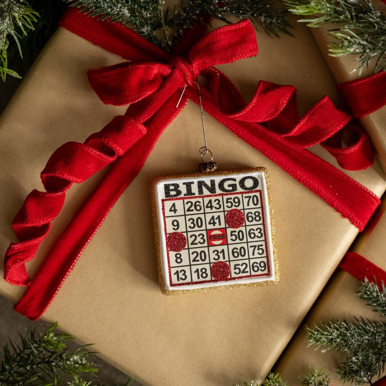 Ornament Glass Bingo with Glitter