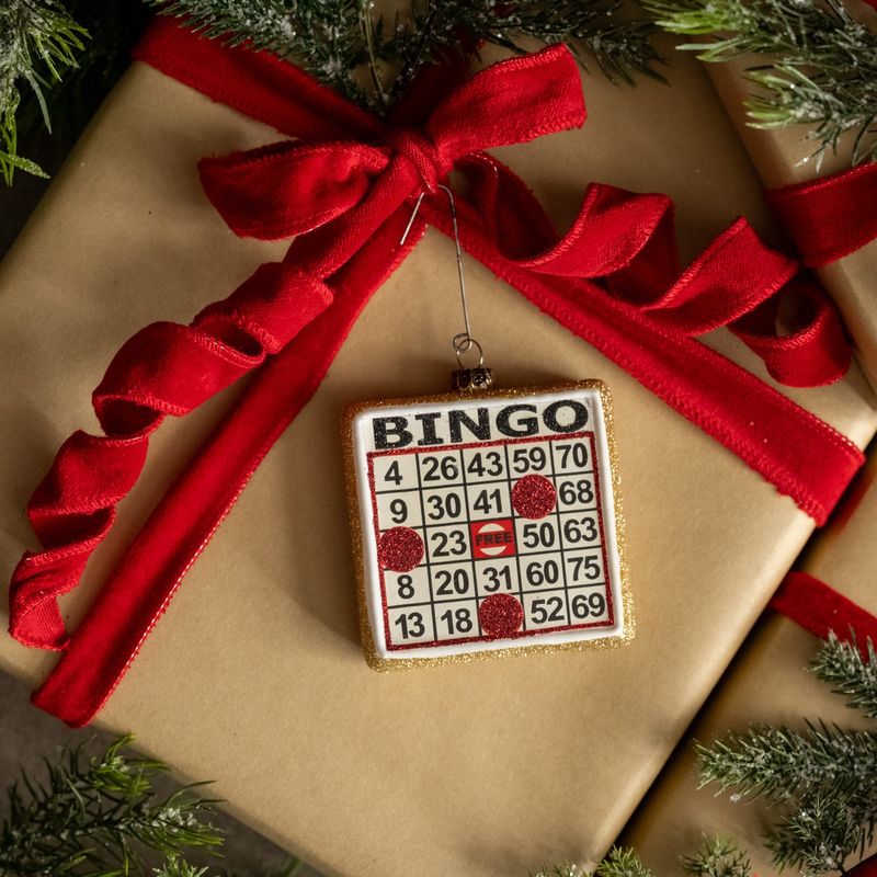 Ornament Glass Bingo with Glitter