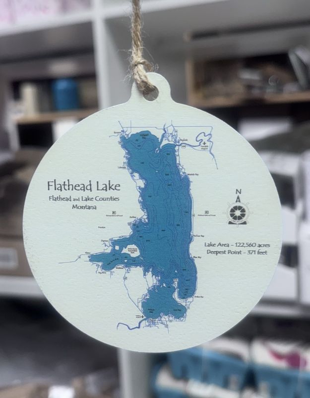 Flathead Lake Round Ornament