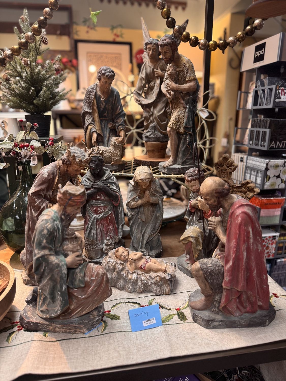 Distressed Nativity - 10  Large Figures