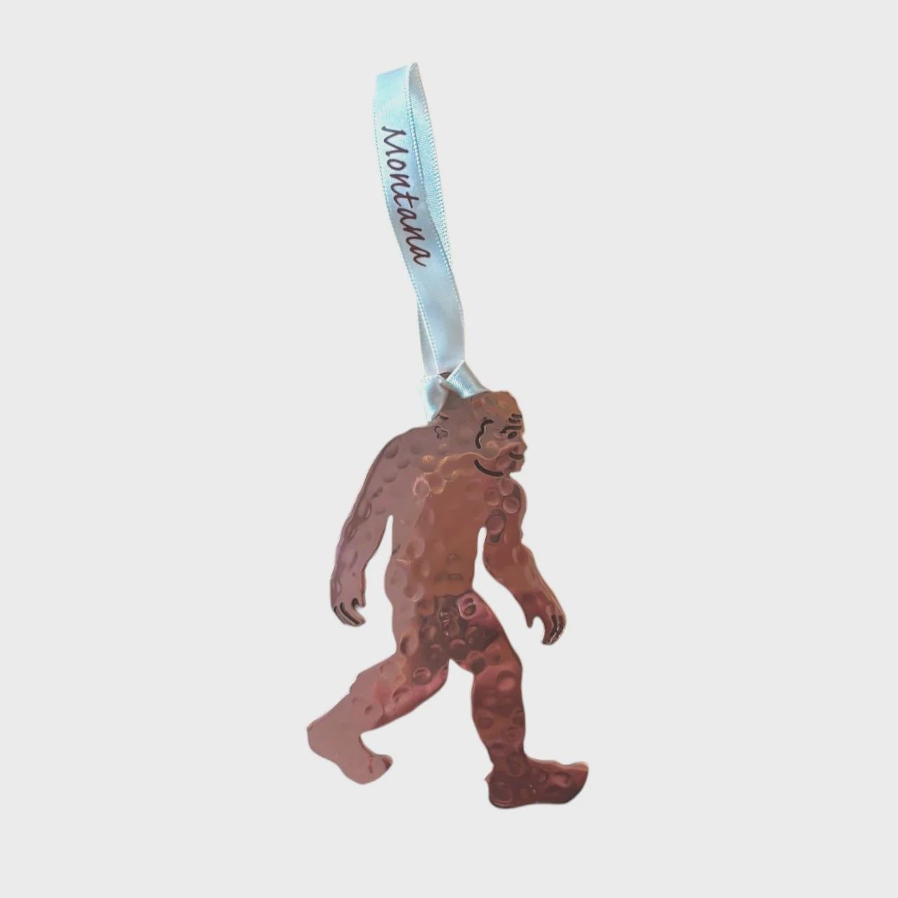 Hammered Copper Yeti Ornament (Small)
