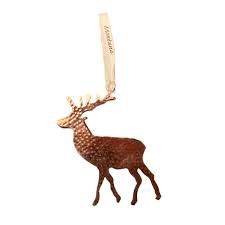 Hammered Copper Elk Ornament