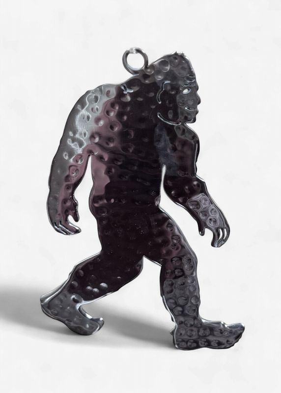 Yeti Ornament - Hammered Silver