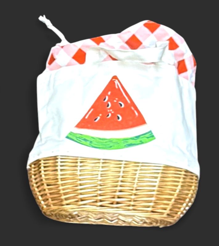 Watermelon Basket with Drawstring