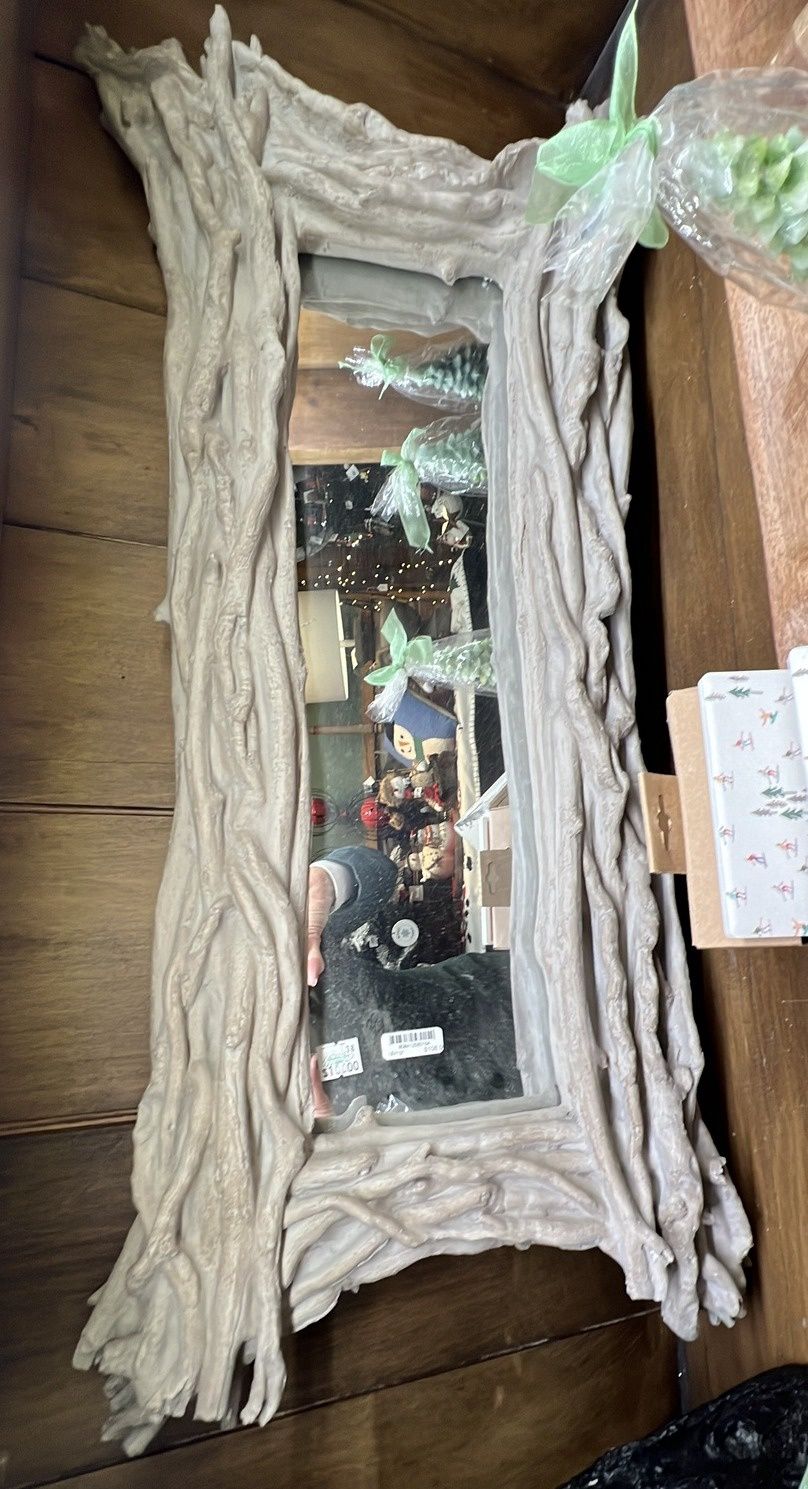 Faux Driftwood Mirror