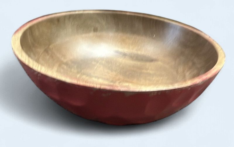Red Hand Hewn Mango Bowl