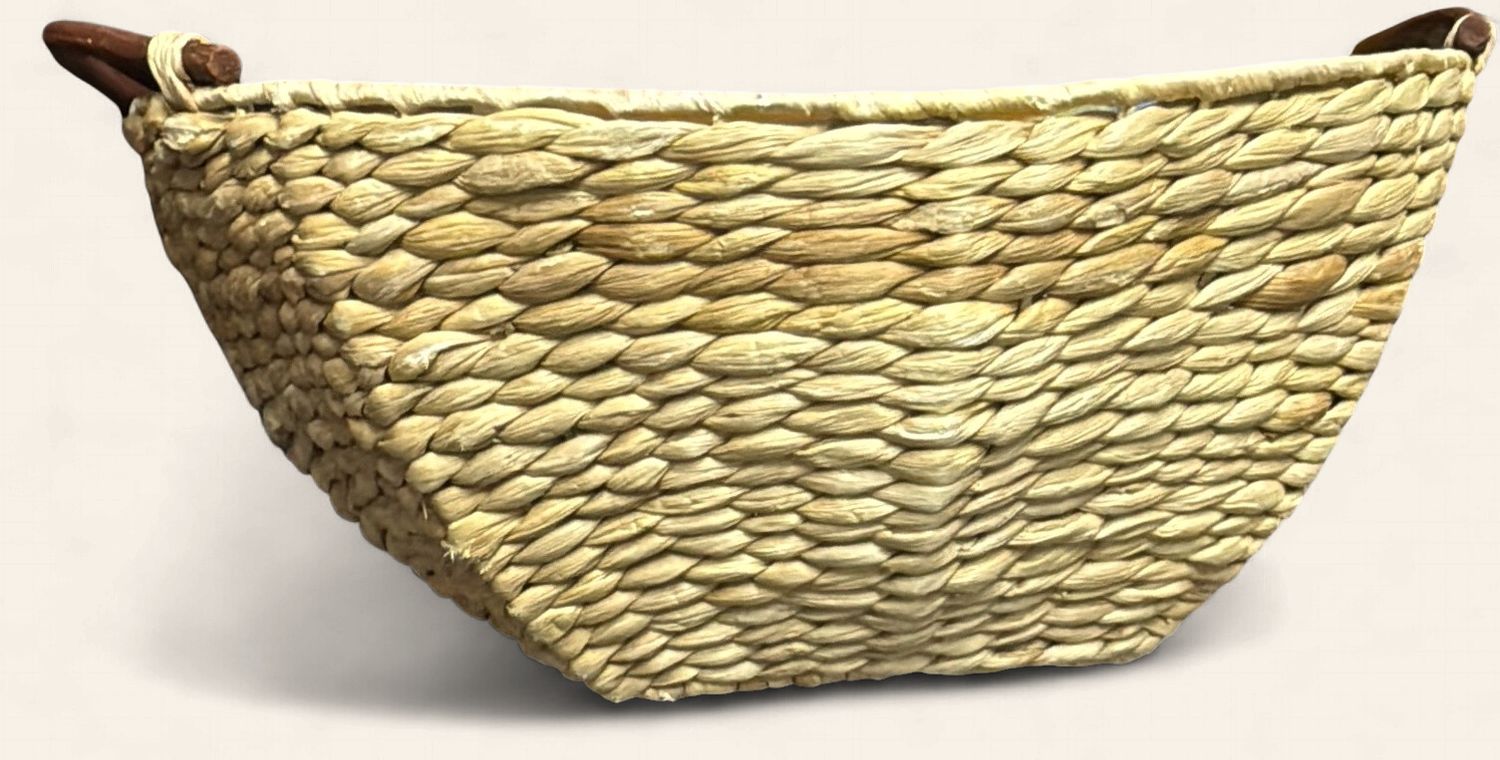 Wood Handles/Woven Basket