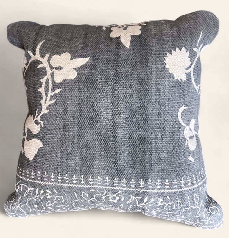 Blue White Cottage Pillow