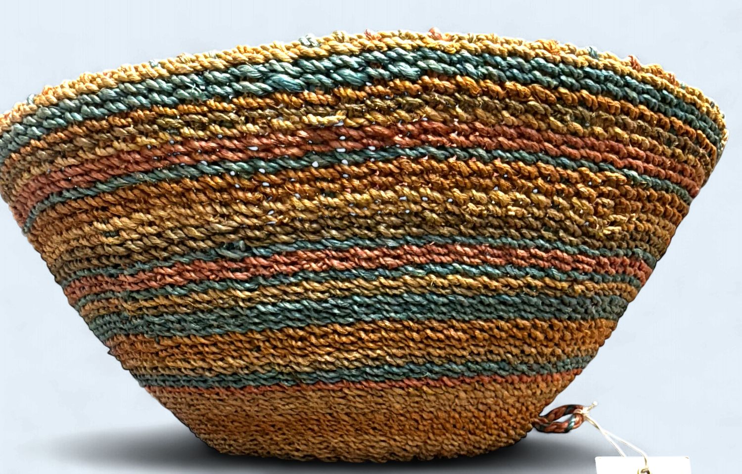 Large Multi-Colored Round Basket