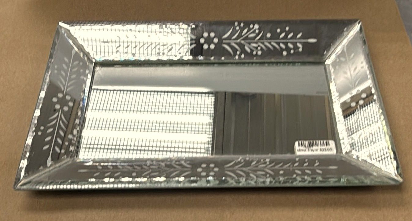 Vintage Dresser Mirror -Tabletop - Etched