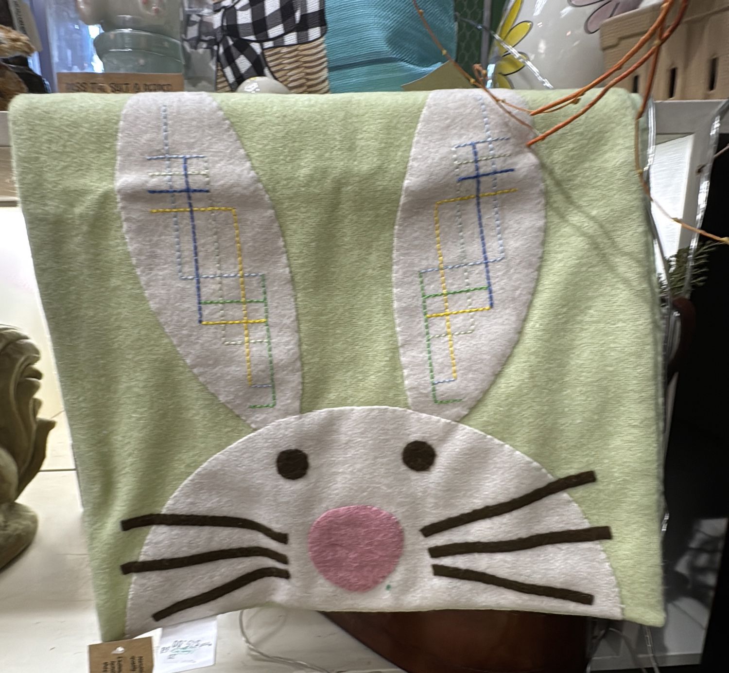 Runner Bunny Applique Wool