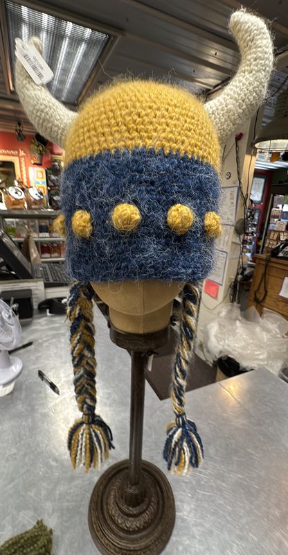 Viking Hat with Braids - Knitted