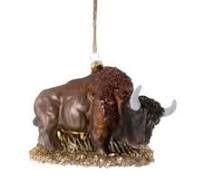 Great Plains Bison - Glass Ornament