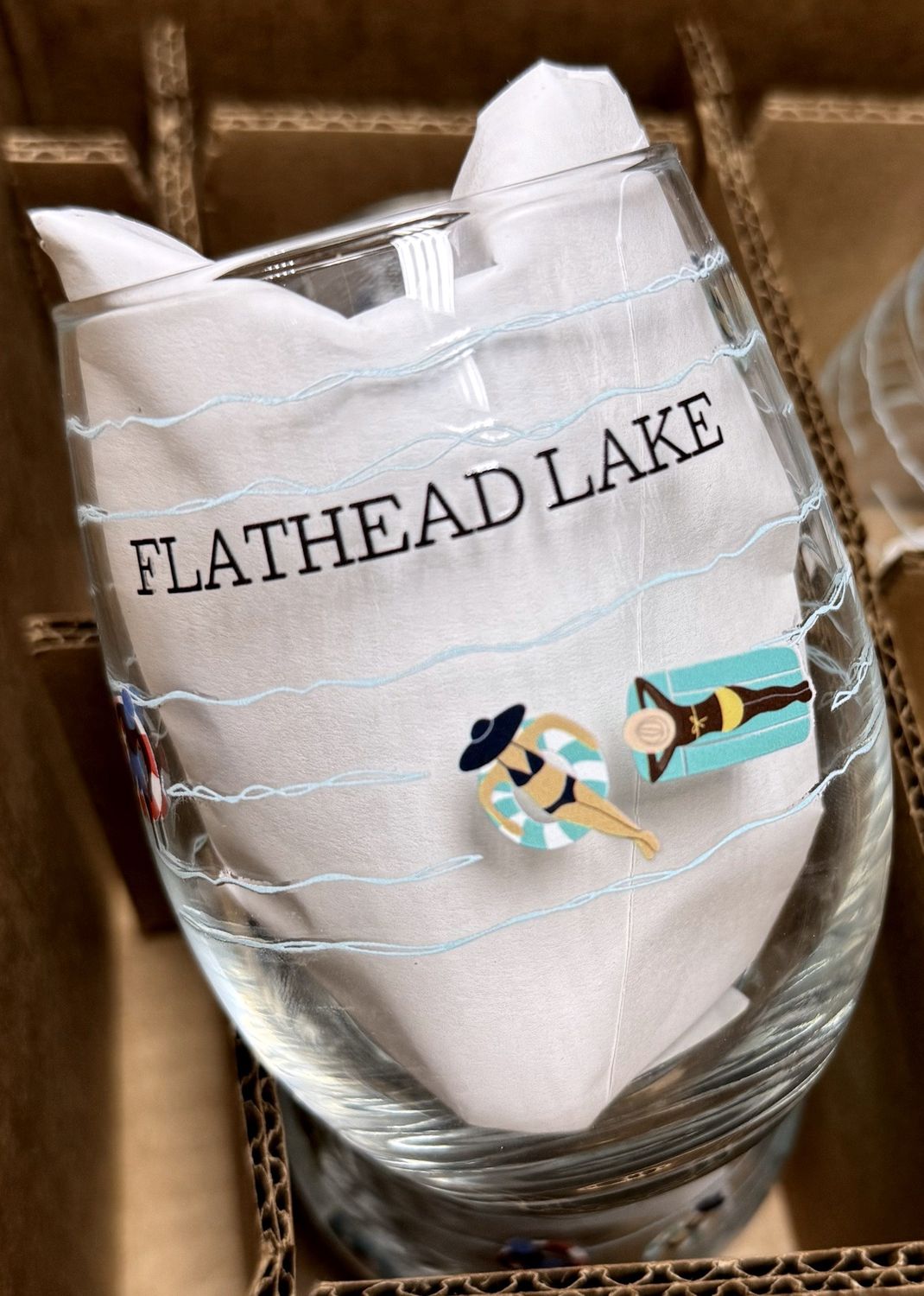 Stemless Wine Glass - Flathead Lake