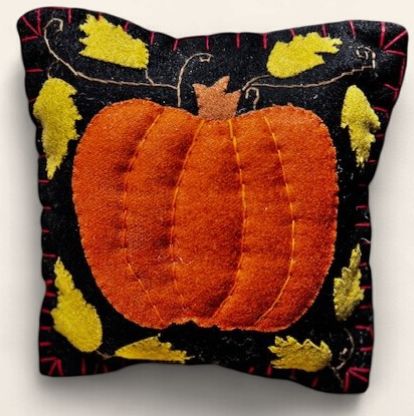 Pumpkin Appliqué - Felt Handmade Pillow