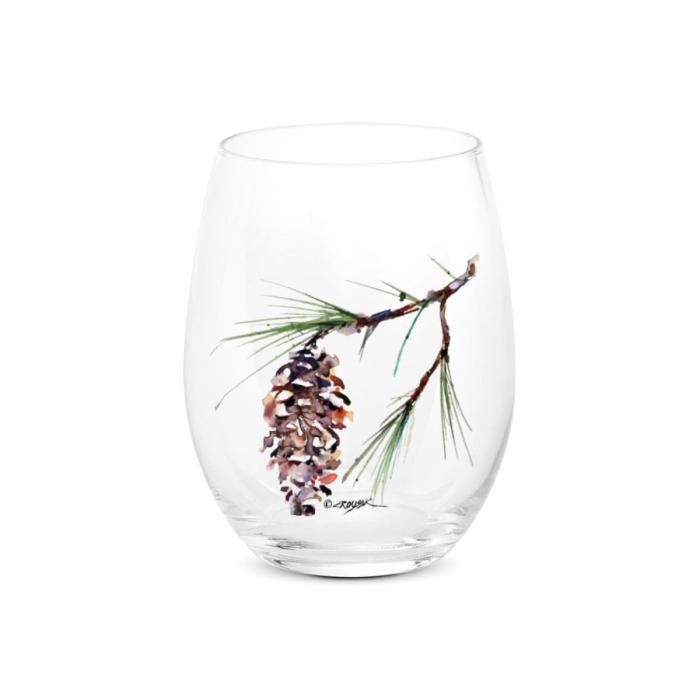 White Pine Stemless Wine Glass