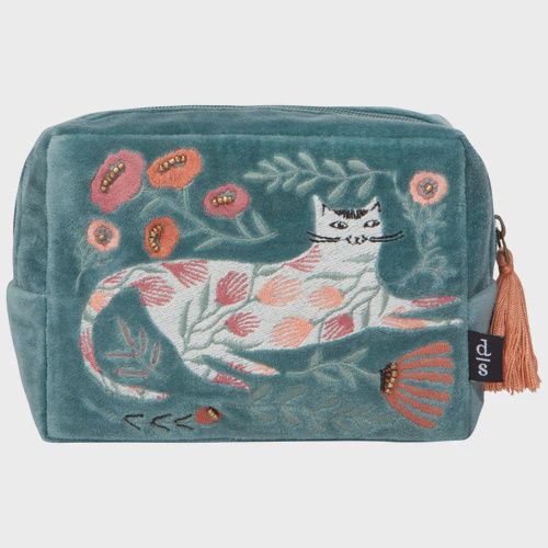 Pouch Embroidered Catbloom