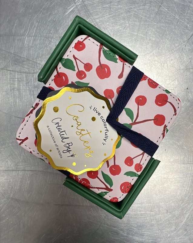 Coaster Gift Set of 4 - Cherry!