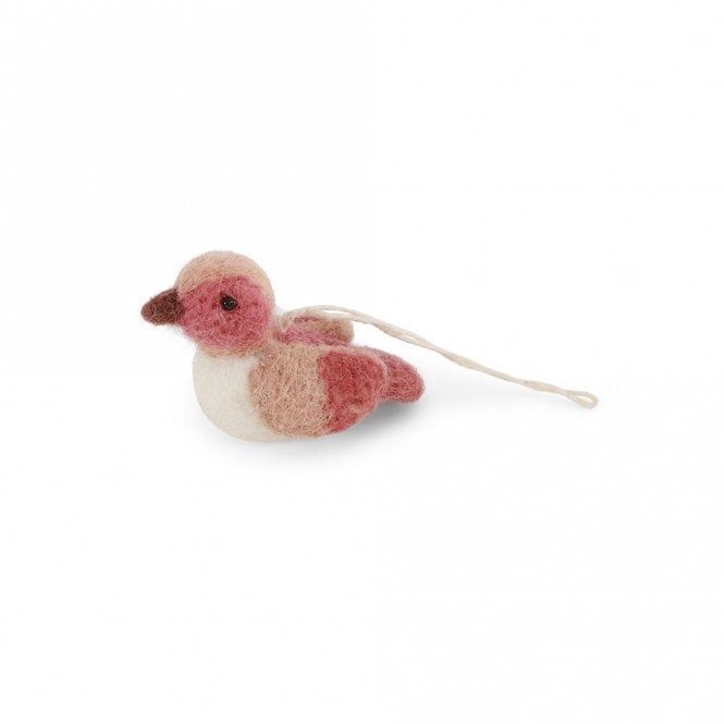 Teeny Tiny Wool Sparrow - Handmade Ornament