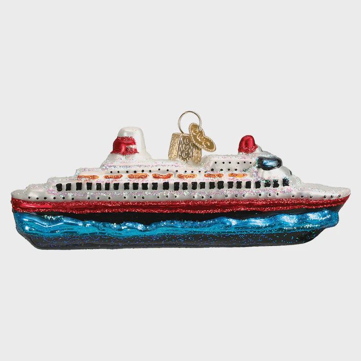 Cruise Ship - Glass Ornament