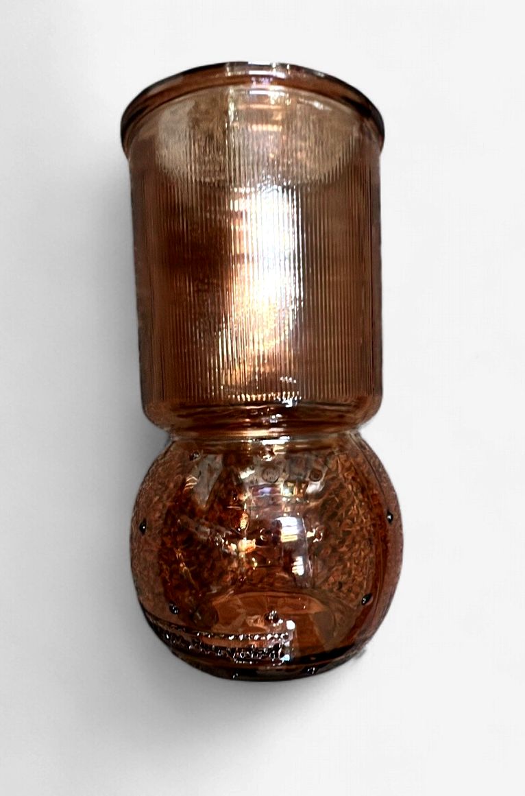 Amber Textured Glass Vase
