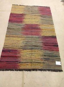 Rag Rug Rustic  Checkers 2 X 3