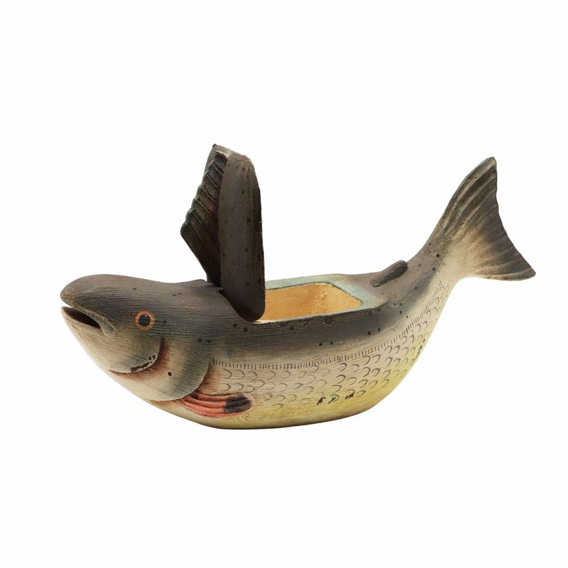 Wooden Hinged Fish Box - Trout