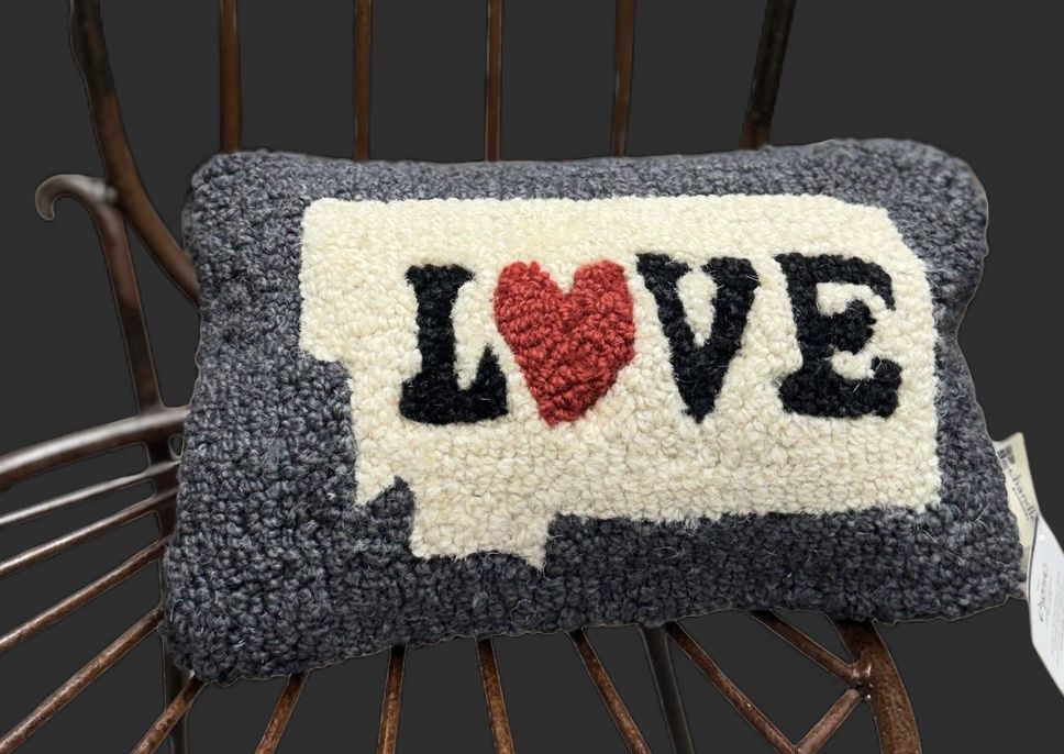 Small Hooked Pillow - Montana LOVE