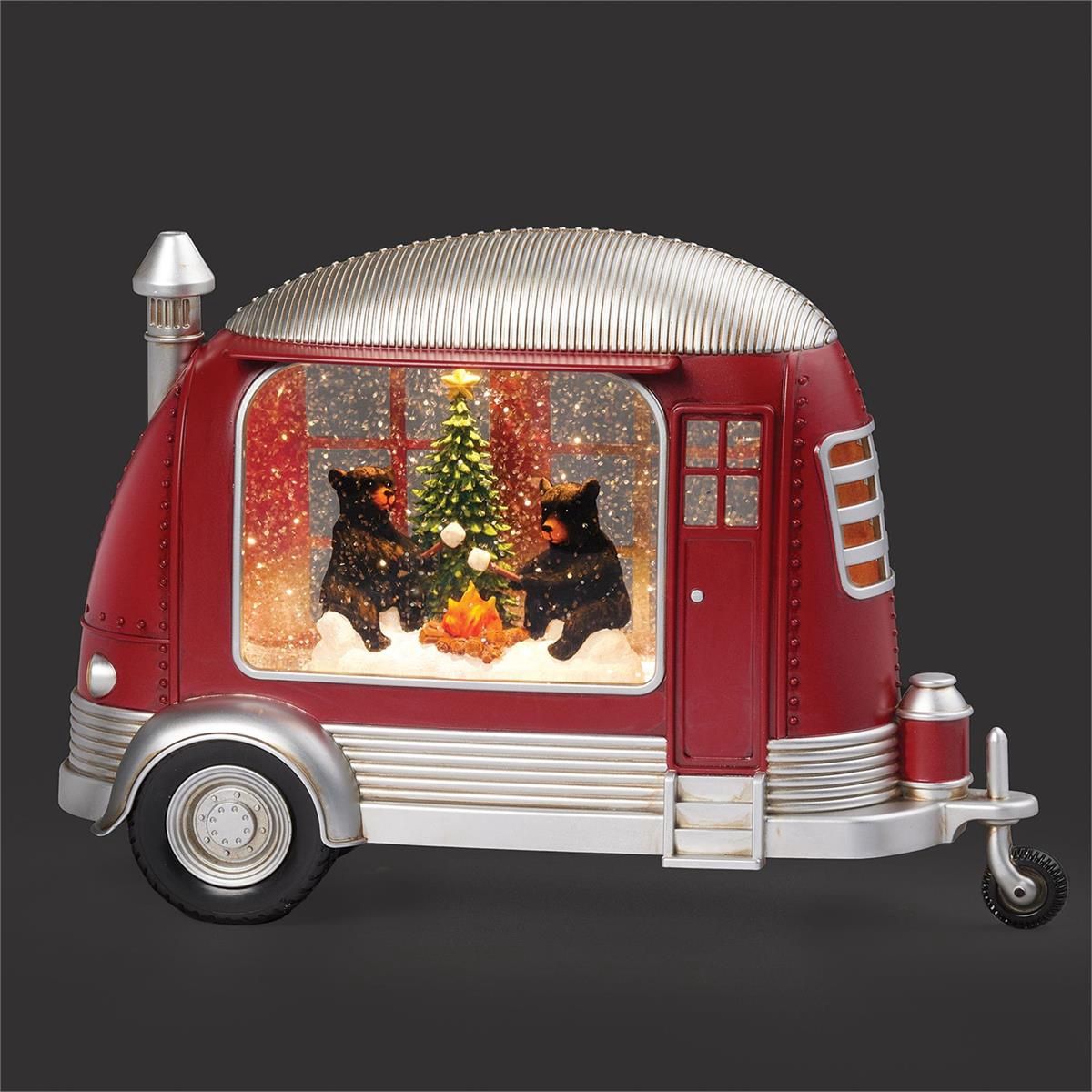 Musical Red Camper with Bear