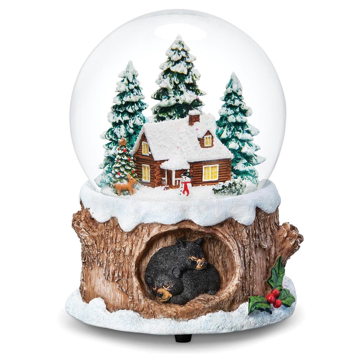 Snow Globe Musical Cabin