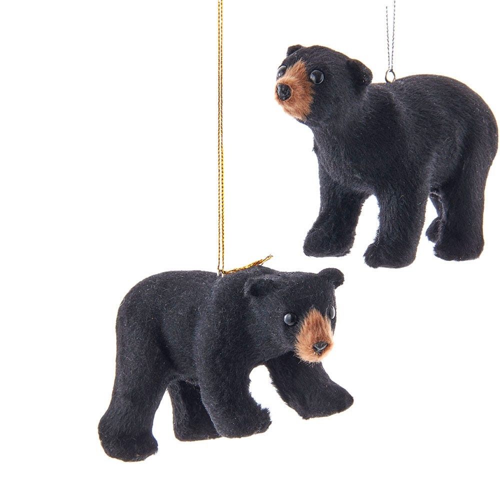 Furry Black Bear - Ornament