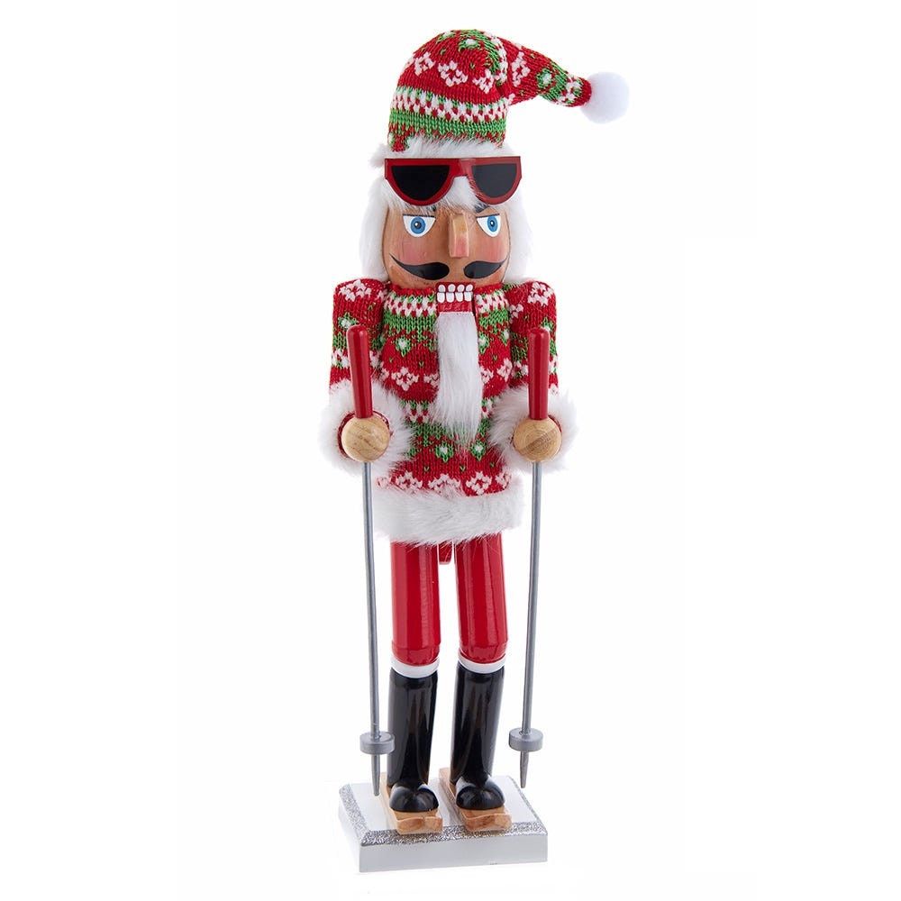 Nutcracker Ski Santa 15"