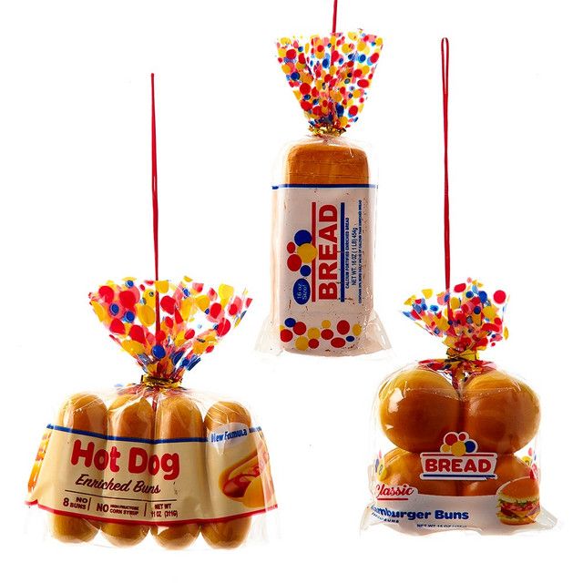 Hotdog Buns, Hamburger Buns or White Bread - Ornament