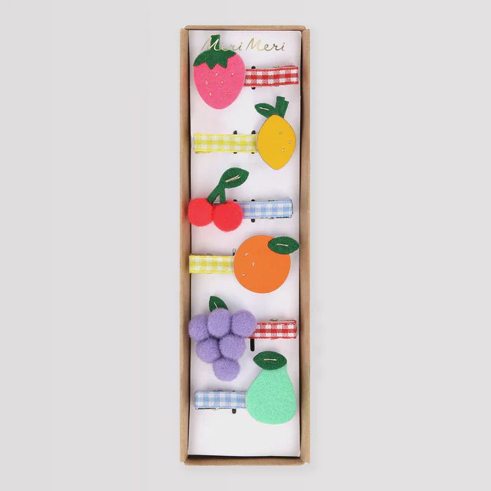 Hair Clips/Barrettes - Colorful Fruits