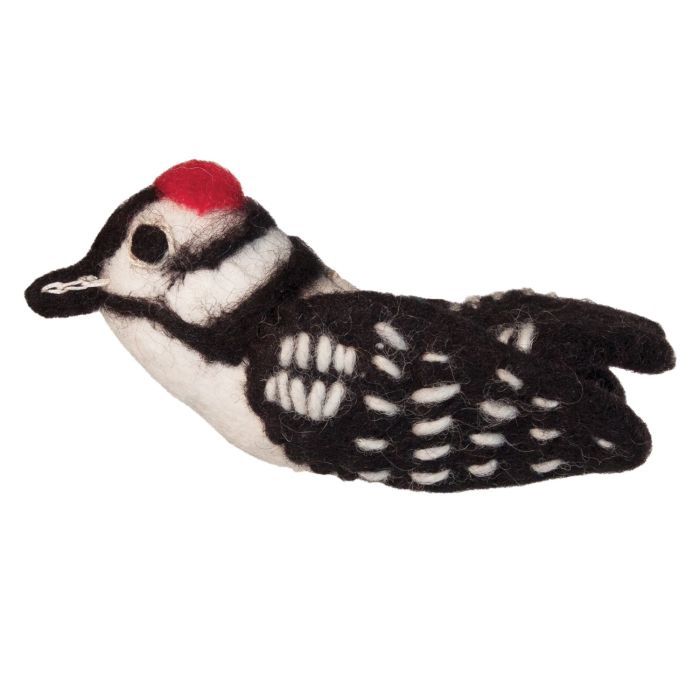 Handmade Wool Downey Woodpecker