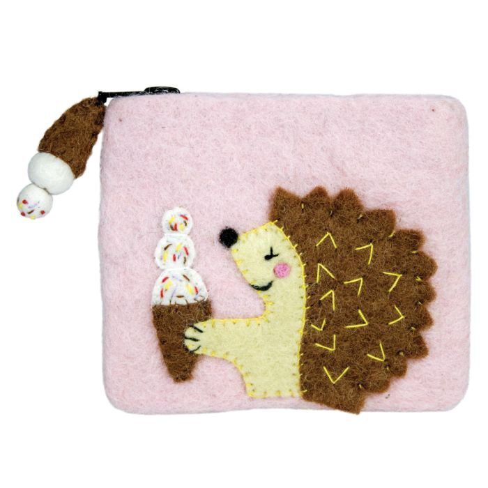 Felt Coin Purse - Hungry Hedgehog