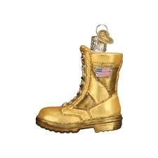 Ornament Military Boot Glass
