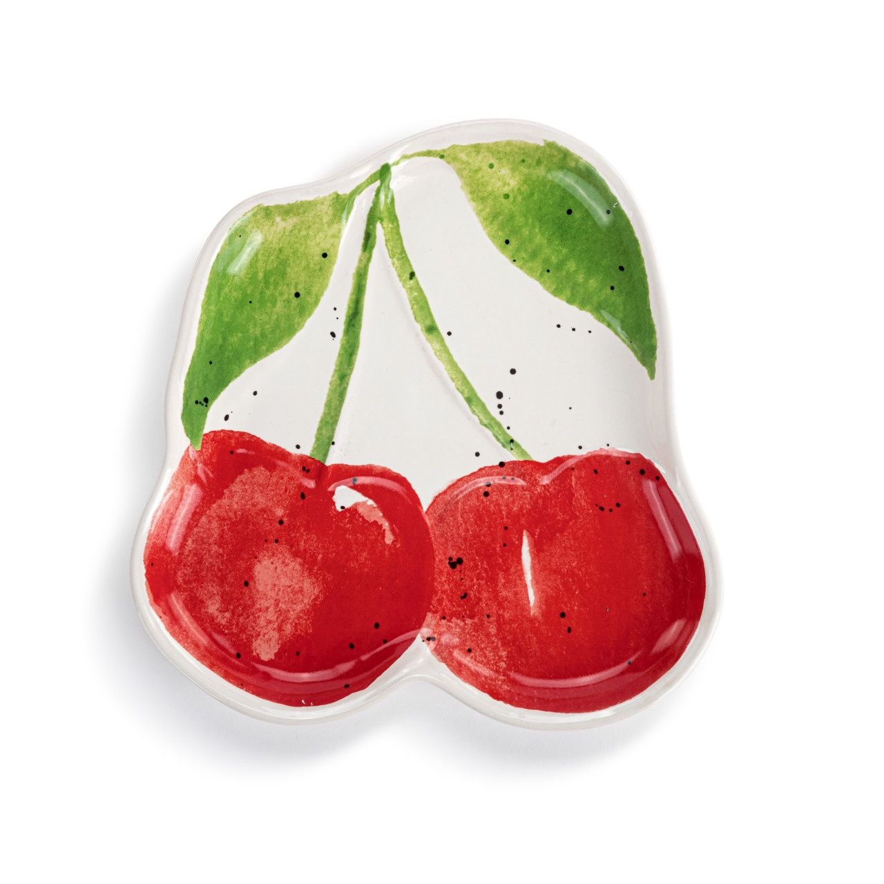 Cherry Shaped Ceramic Plate