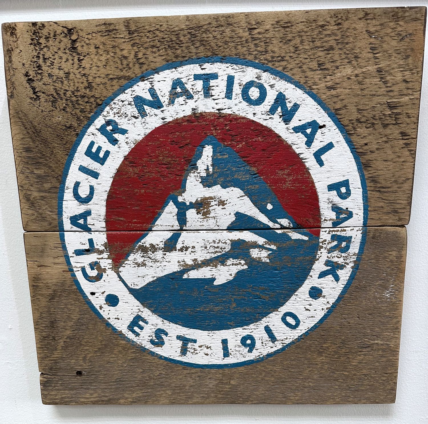 Glacier National Park Handmade Barnwood Sign
