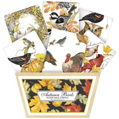 Dishtowel Autumn Birds