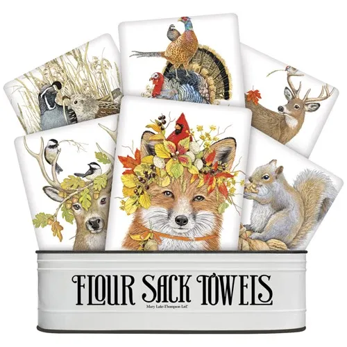 Autumn Creatures Dishtowel