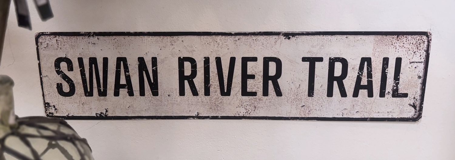 Swan River Trail Location Sign - Metal