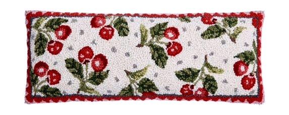 Sweet Cherry Pillow - Hooked Wool